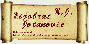 Mijobrat Jotanović vizit kartica